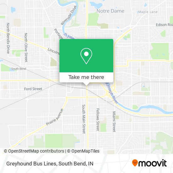 Mapa de Greyhound Bus Lines