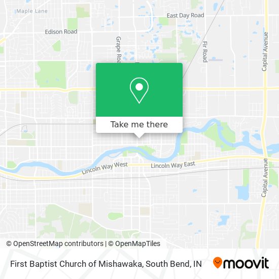 Mapa de First Baptist Church of Mishawaka