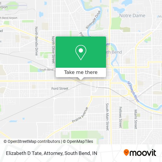 Elizabeth D Tate, Attorney map