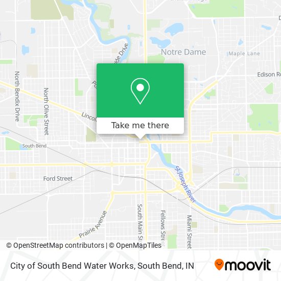 Mapa de City of South Bend Water Works