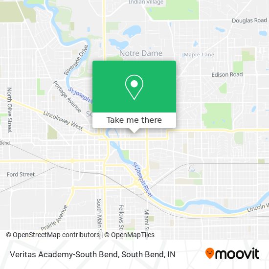 Veritas Academy-South Bend map