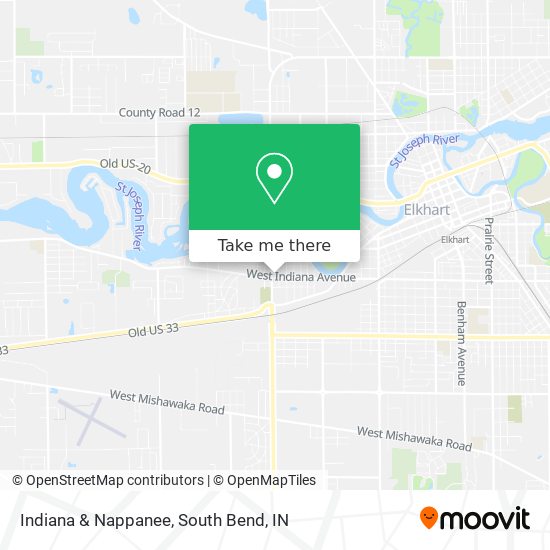 Mapa de Indiana & Nappanee