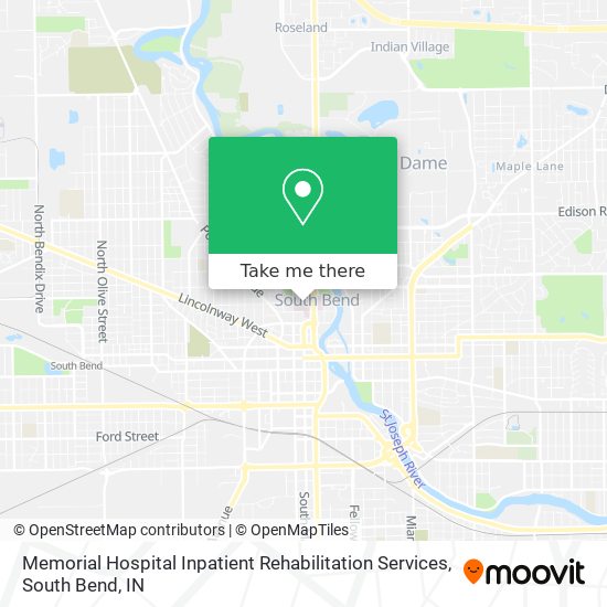 Memorial Hospital Inpatient Rehabilitation Services map