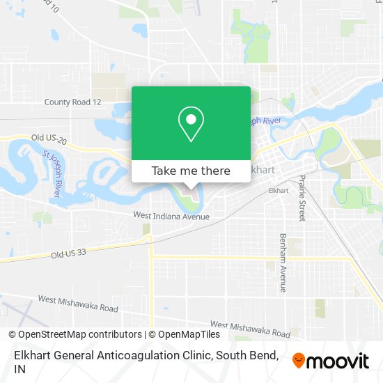 Elkhart General Anticoagulation Clinic map