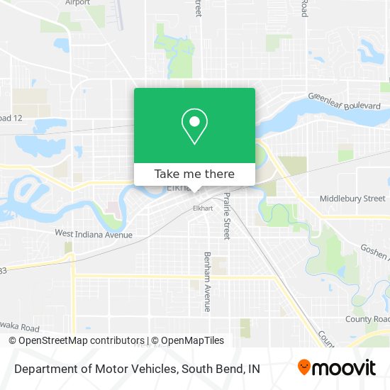 Department of Motor Vehicles map