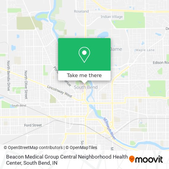 Mapa de Beacon Medical Group Central Neighborhood Health Center