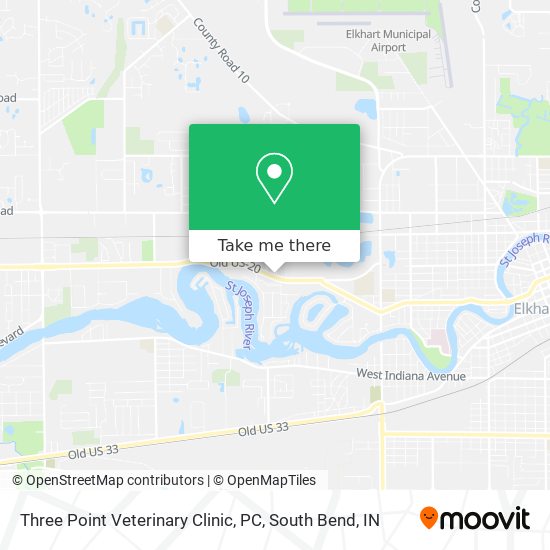 Mapa de Three Point Veterinary Clinic, PC