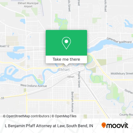 L Benjamin Pfaff Attorney at Law map