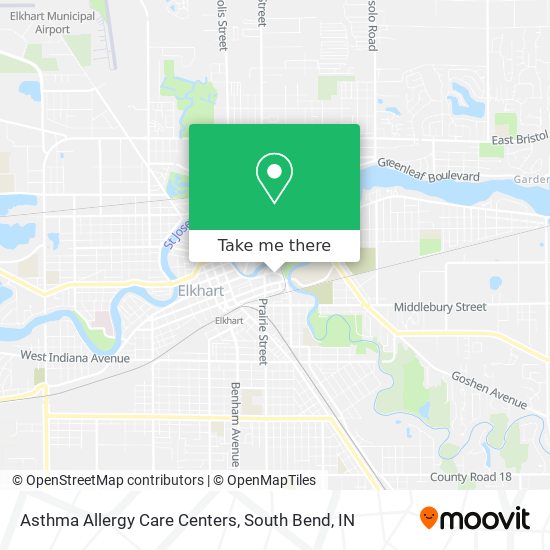 Asthma Allergy Care Centers map