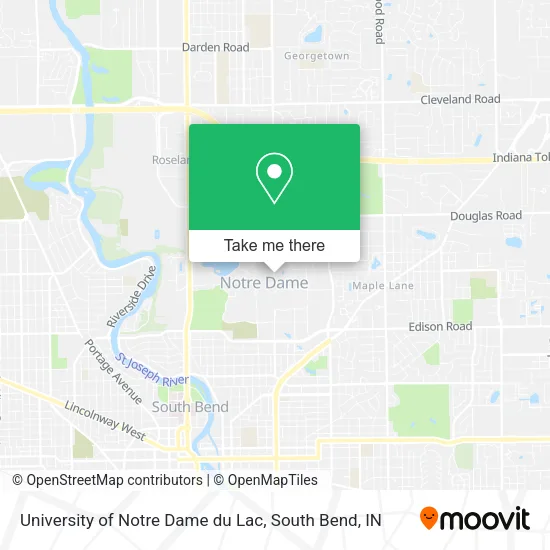 University of Notre Dame du Lac map