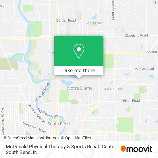 McDonald Physical Therapy & Sports Rehab Center map