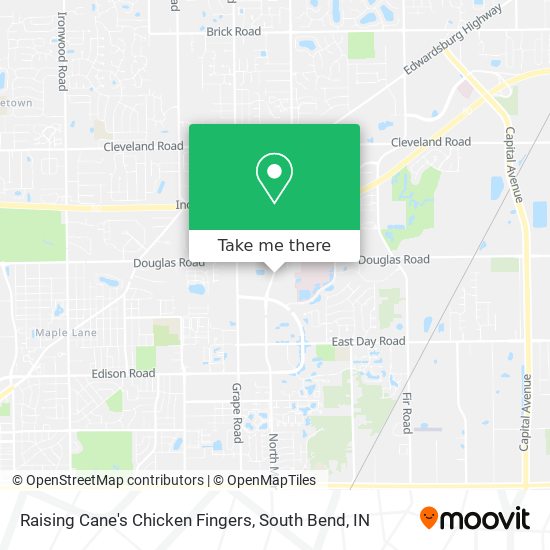 Mapa de Raising Cane's Chicken Fingers