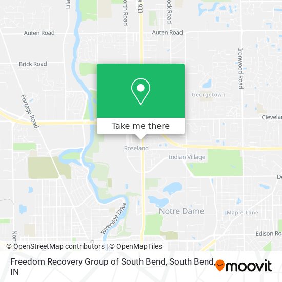 Freedom Recovery Group of South Bend map