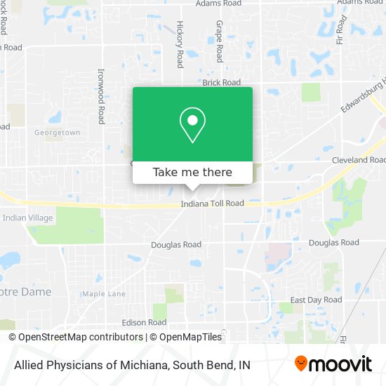 Allied Physicians of Michiana map