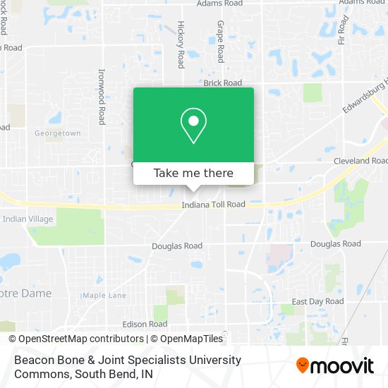 Beacon Bone & Joint Specialists University Commons map