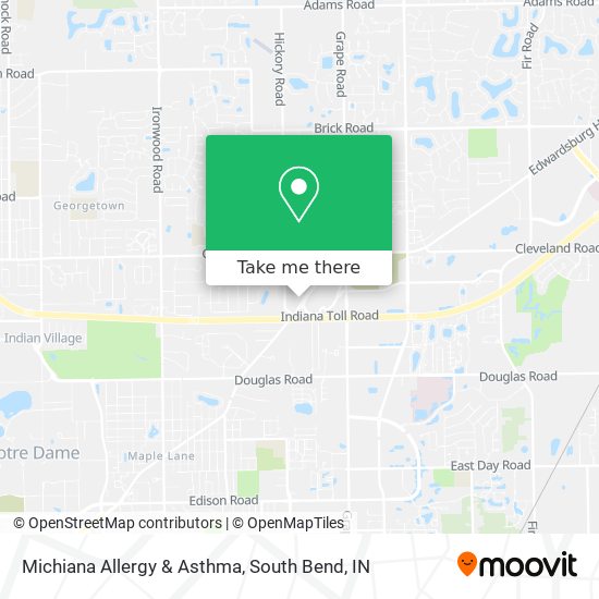 Michiana Allergy & Asthma map