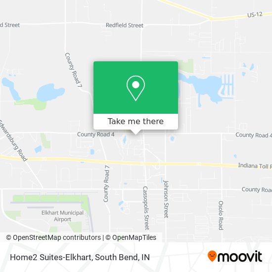 Mapa de Home2 Suites-Elkhart