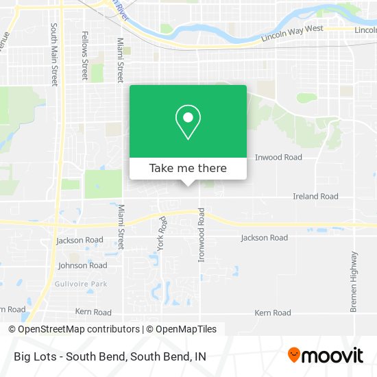 Big Lots - South Bend map