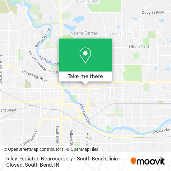 Mapa de Riley Pediatric Neurosurgery - South Bend Clinic - Closed
