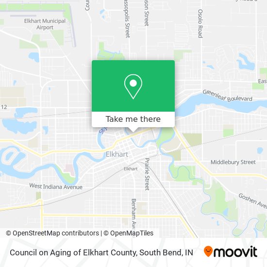 Mapa de Council on Aging of Elkhart County