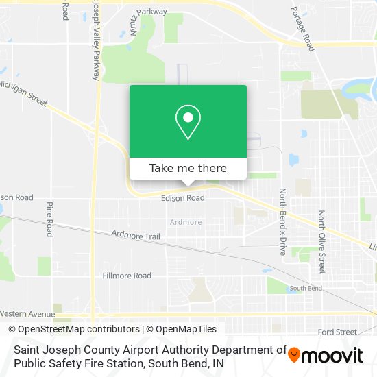 Mapa de Saint Joseph County Airport Authority Department of Public Safety Fire Station