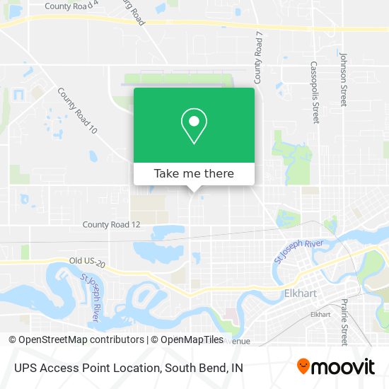 UPS Access Point Location map