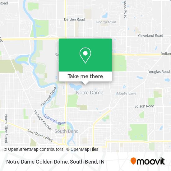 Notre Dame Golden Dome map
