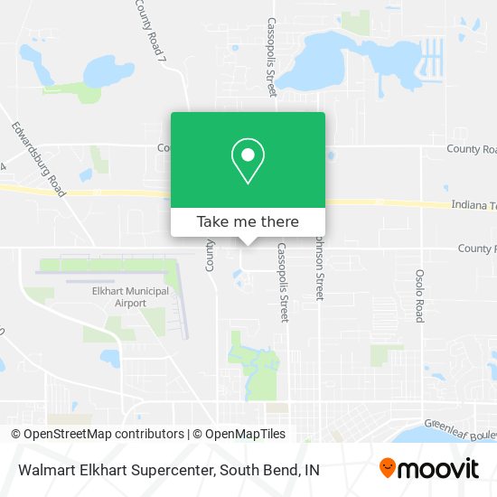 Walmart Elkhart Supercenter map