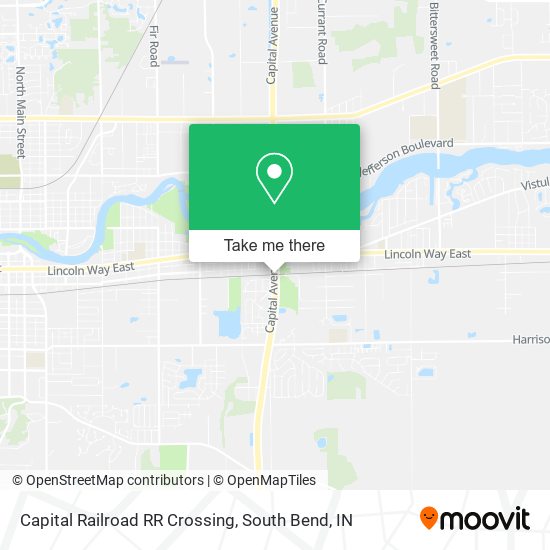 Capital Railroad RR Crossing map