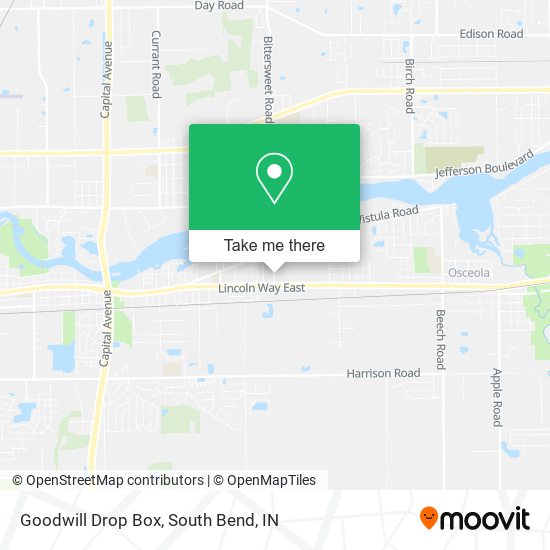 Mapa de Goodwill Drop Box
