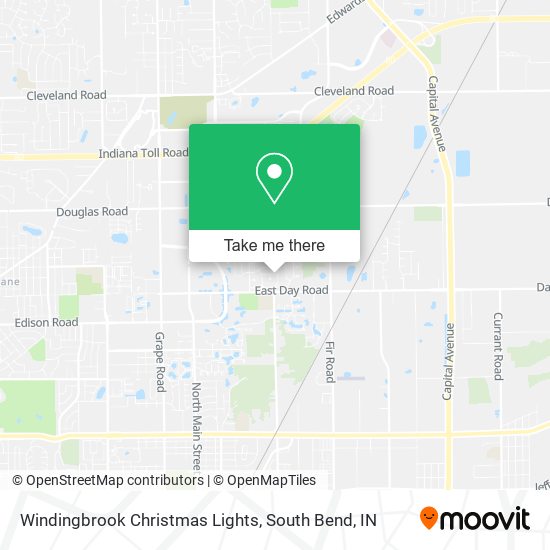 Mapa de Windingbrook Christmas Lights