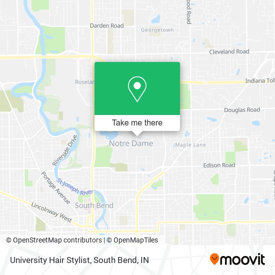 University Hair Stylist map