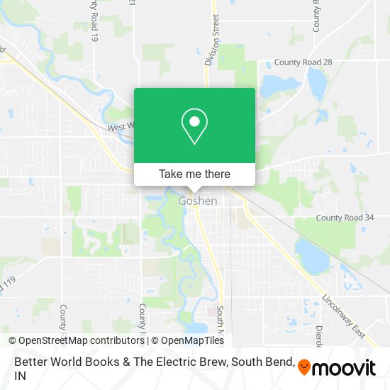 Better World Books & The Electric Brew map