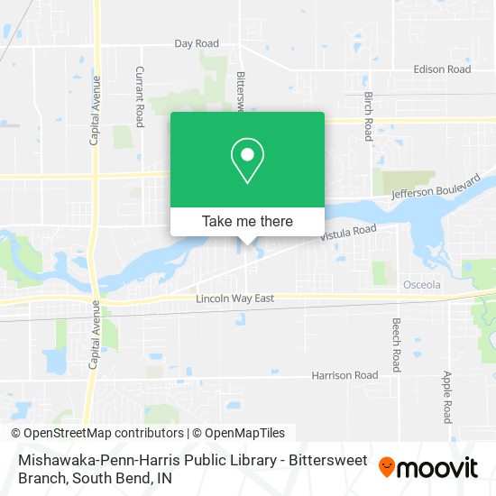 Mishawaka-Penn-Harris Public Library - Bittersweet Branch map