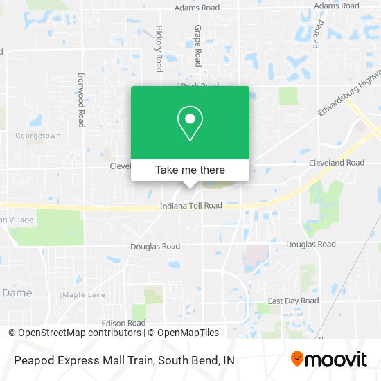 Peapod Express Mall Train map