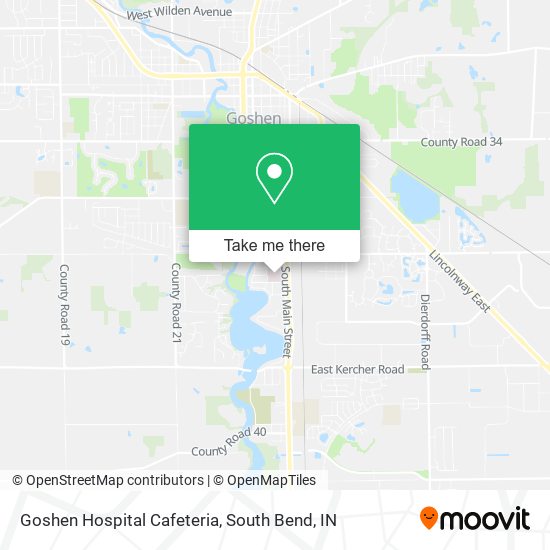 Goshen Hospital Cafeteria map