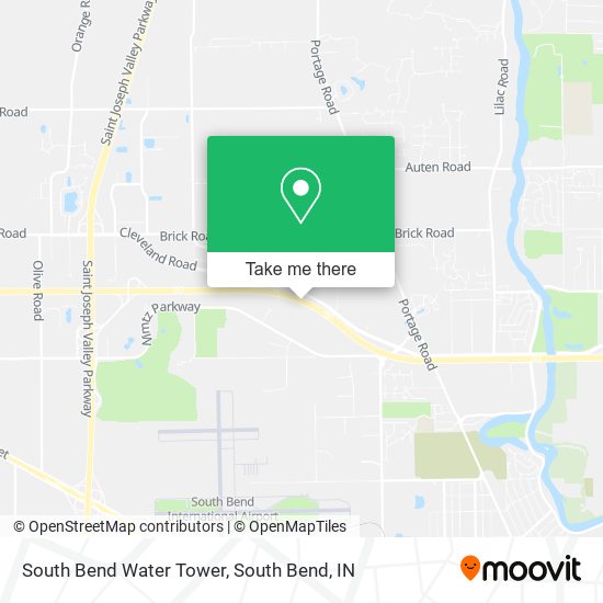 South Bend Water Tower map