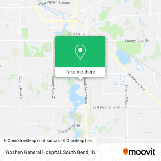 Goshen General Hospital map