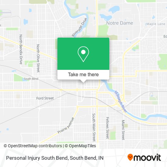 Personal Injury South Bend map