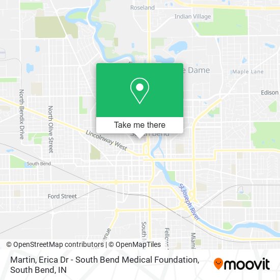 Mapa de Martin, Erica Dr - South Bend Medical Foundation