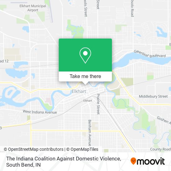 Mapa de The Indiana Coalition Against Domestic Violence