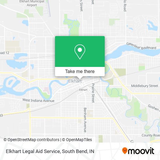 Elkhart Legal Aid Service map