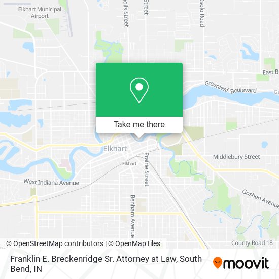 Franklin E. Breckenridge Sr. Attorney at Law map