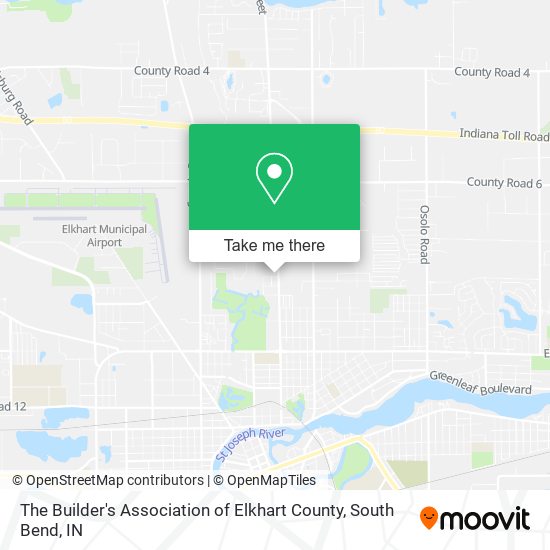 Mapa de The Builder's Association of Elkhart County