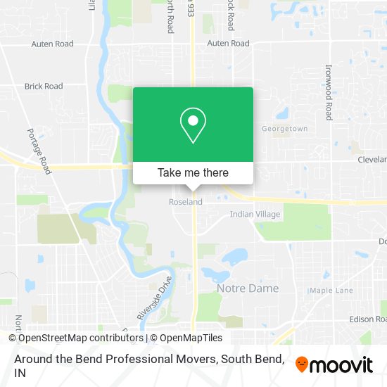 Mapa de Around the Bend Professional Movers