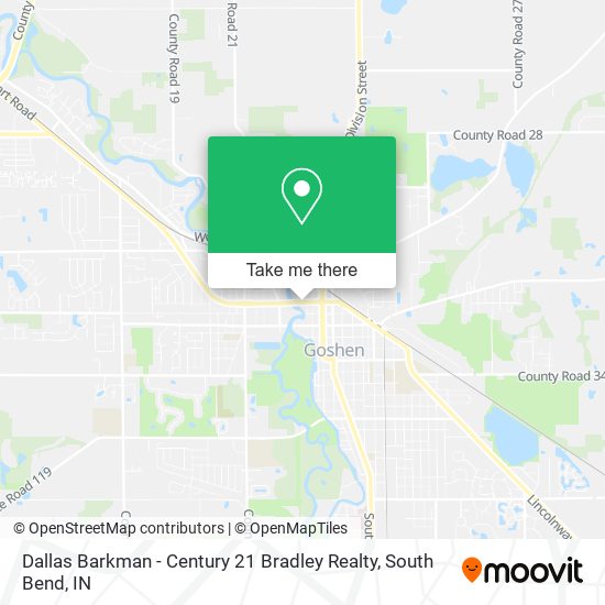 Mapa de Dallas Barkman - Century 21 Bradley Realty