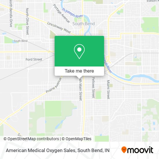 American Medical Oxygen Sales map