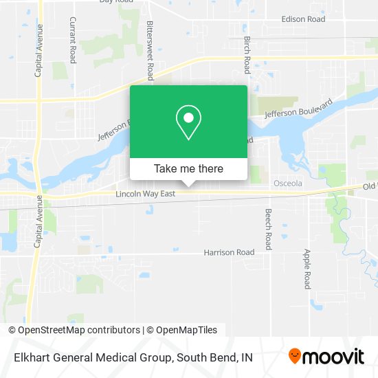 Mapa de Elkhart General Medical Group