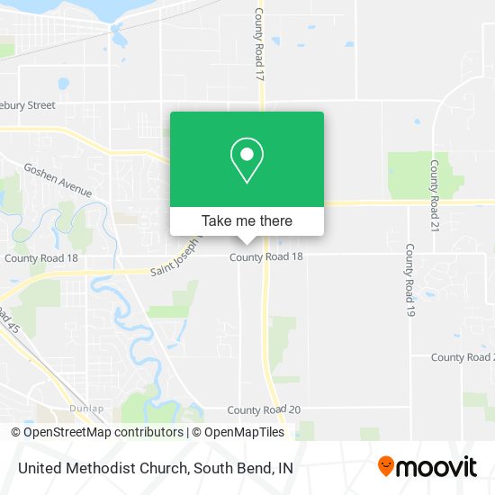 United Methodist Church map