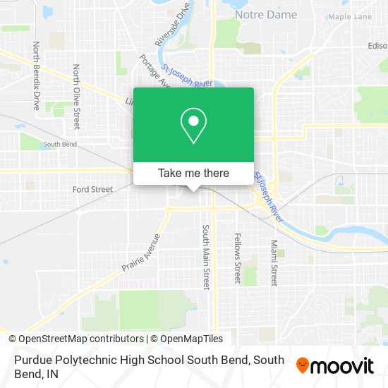 Mapa de Purdue Polytechnic High School South Bend